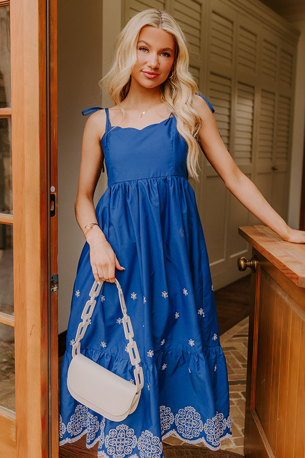 midi cruise dresses Starfish Print Square Neck Midi Dress for Cruise Vacation