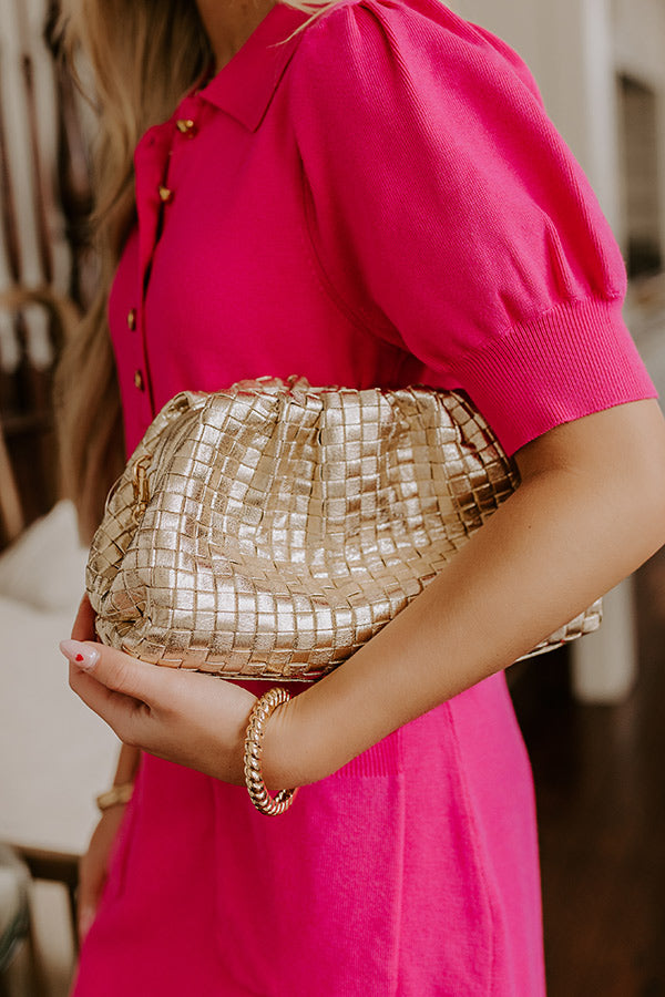 Gala Glam Woven Metallic Purse