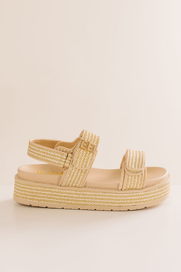 Go For It Raffia Woven Sandal