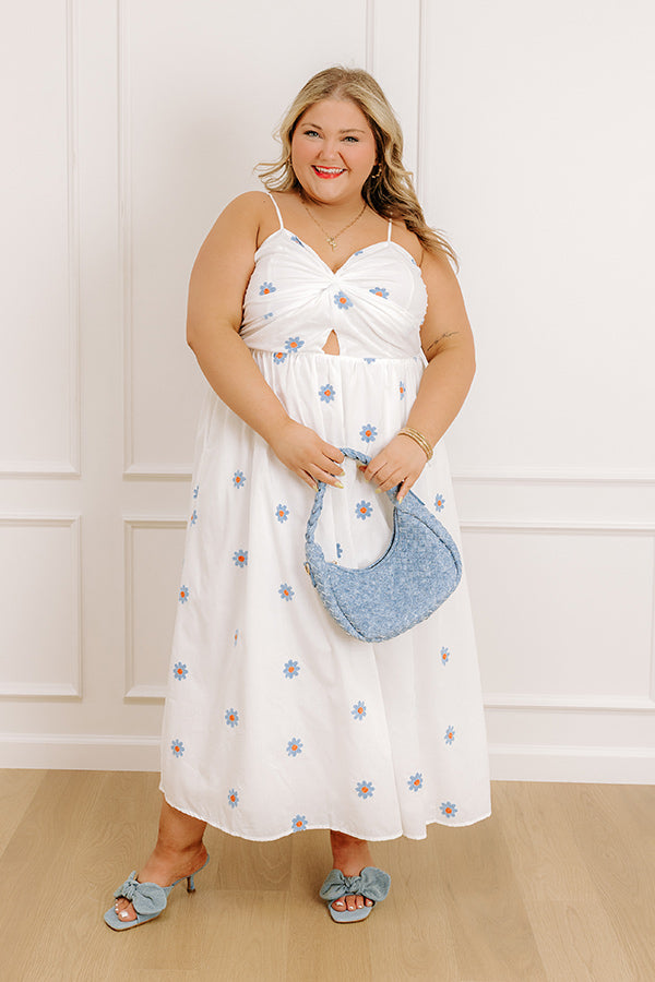 Daisy Does It Embroidered Maxi Dress Curves