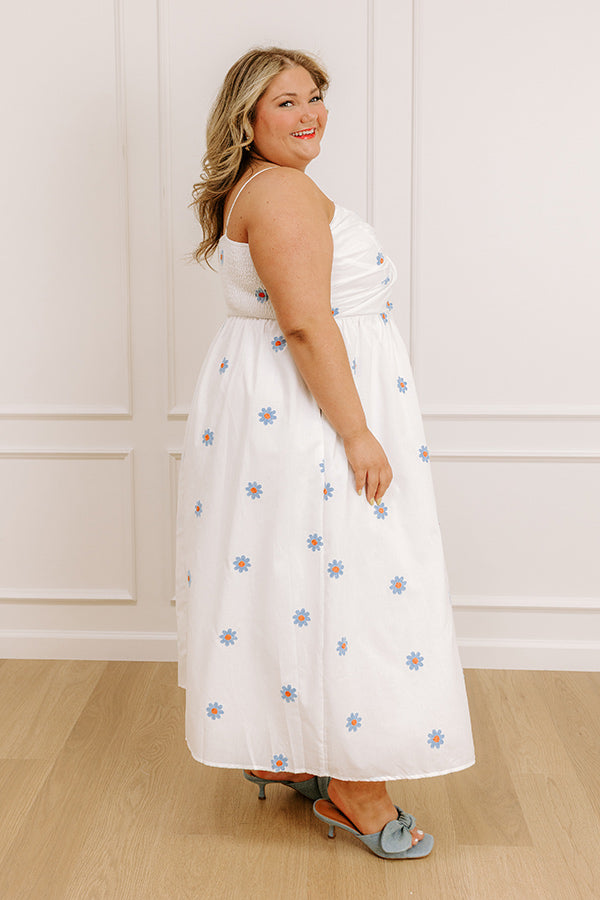 Daisy Does It Embroidered Maxi Dress Curves