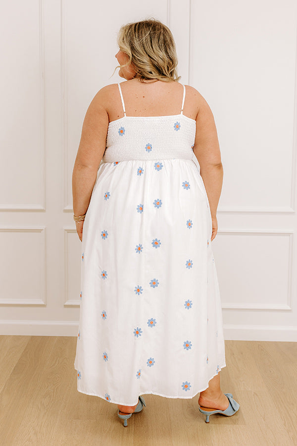 Daisy Does It Embroidered Maxi Dress Curves