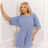 Casual Convo Vintage Wash Romper in Periwinkle Image - 1