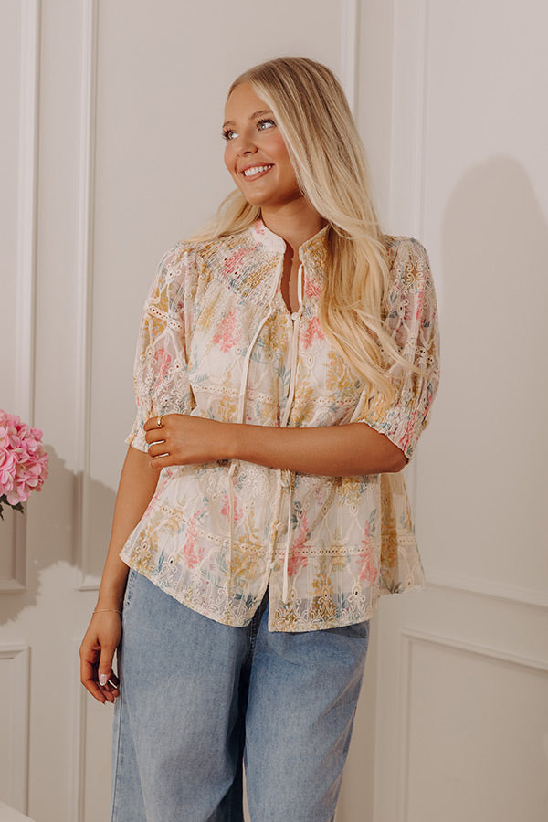 Gardenia Darling Embroidered Top Image - 5