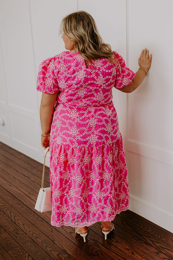 Sweet Surprise Eyelet Midi Dress Curves