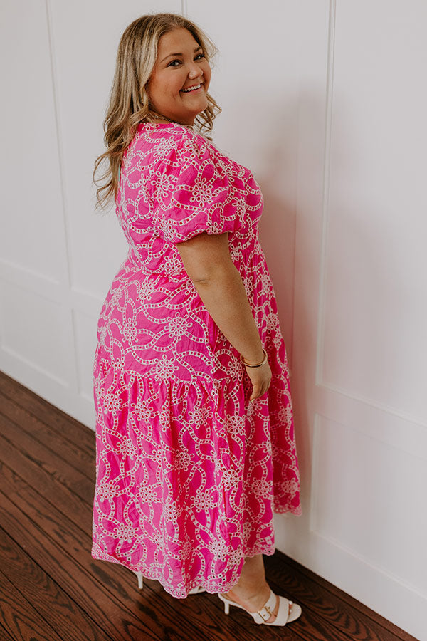 Sweet Surprise Eyelet Midi Dress Curves