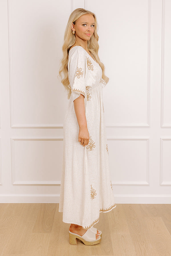 oasis embroidered dress Oasis Embroidered Broderie Midi Dress in White at Nordstrom, Size 10