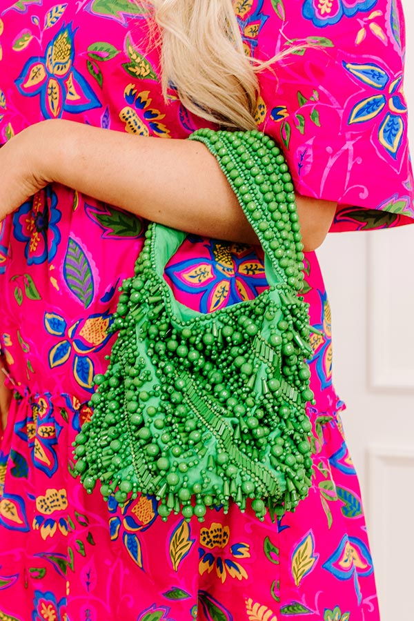 Vacay Vibes Embellished Purse in Green