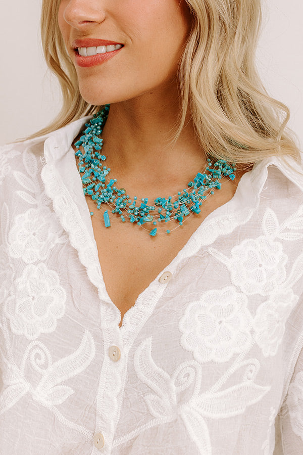 Simply Sweet Layered Necklace in Turquoise