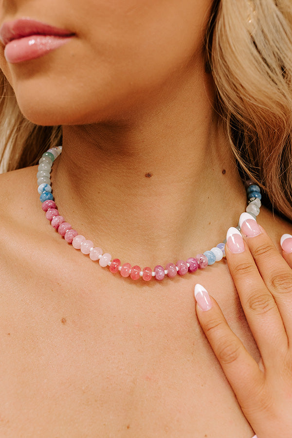 Calm Energy Semi Precious Necklace in Multi