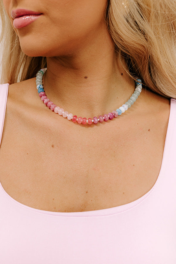 Calm Energy Semi Precious Necklace in Multi