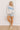 Beach Lifestyle Knit Sweater sky blue Casual Outing High Waist Pearl Embellished Skort in Sky Blue 