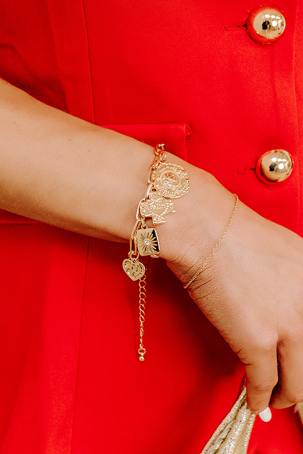 Oh So Charmed Bracelet oatmeal Central Park Chic Embroidered Mini Dress 