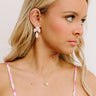  white Garden Glam Earrings in White 