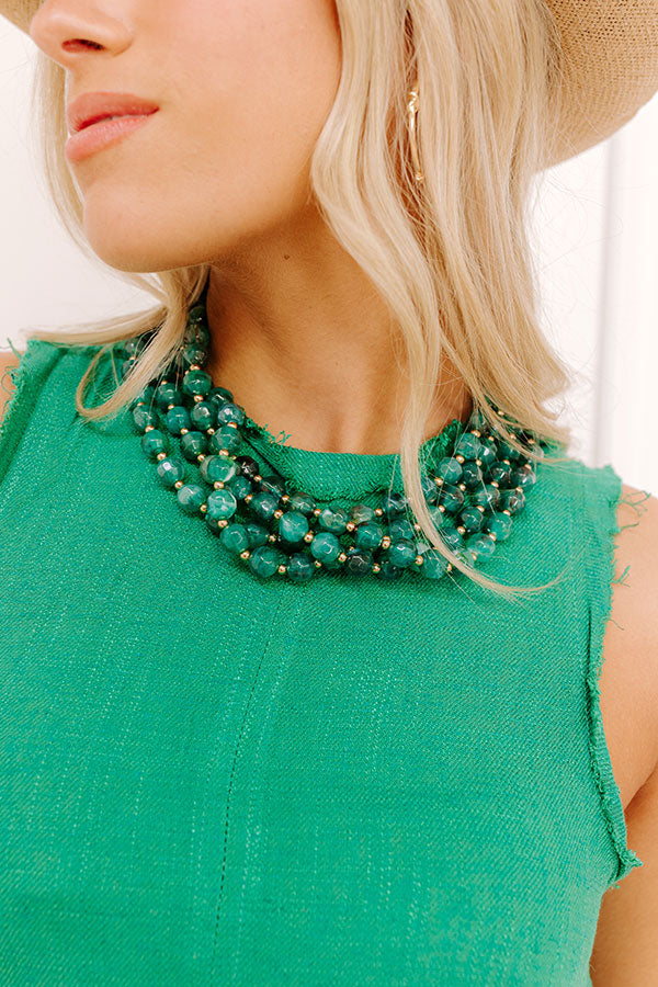 Lady Luck Layered Necklace in Green