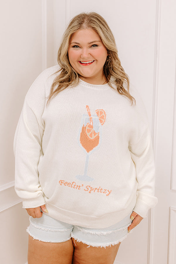 Feelin' Spritzy Knit Sweater Curves