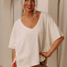 Keeping It Casual Heathered Tee in Cream Image - 1