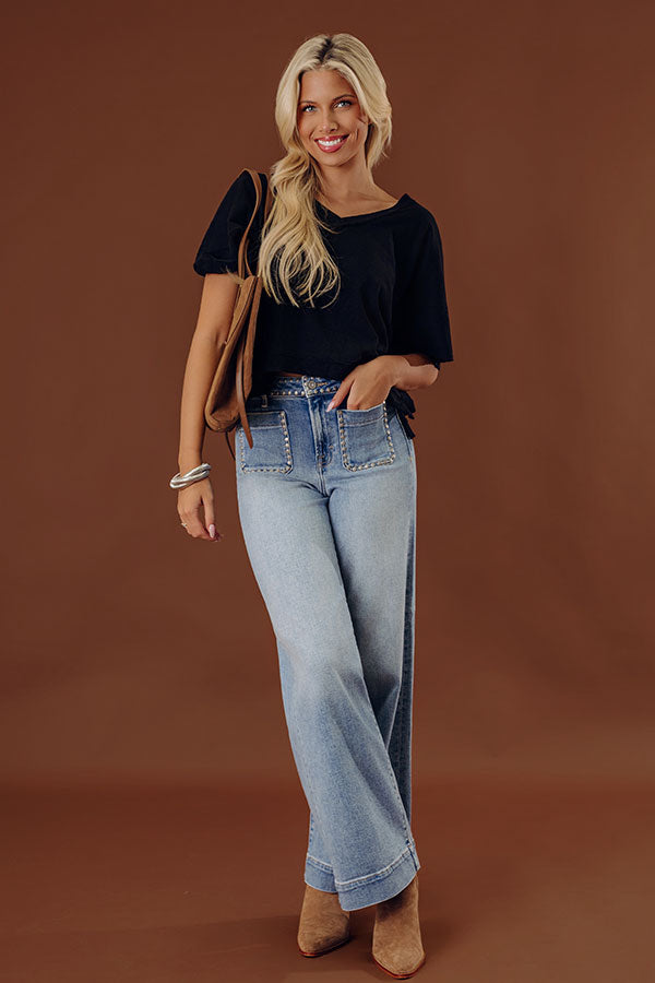 Keeping It Casual Heathered Tee in Black Image - 1