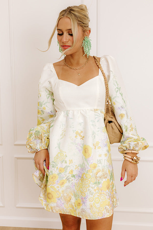 Serene Fields Floral Mini Dress