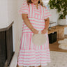  pink Favorite Story Line Stripe Maxi Dress in Pink Curves 