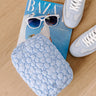 The Flora Puffer Cosmetic Bag in Sky Blue Image 1