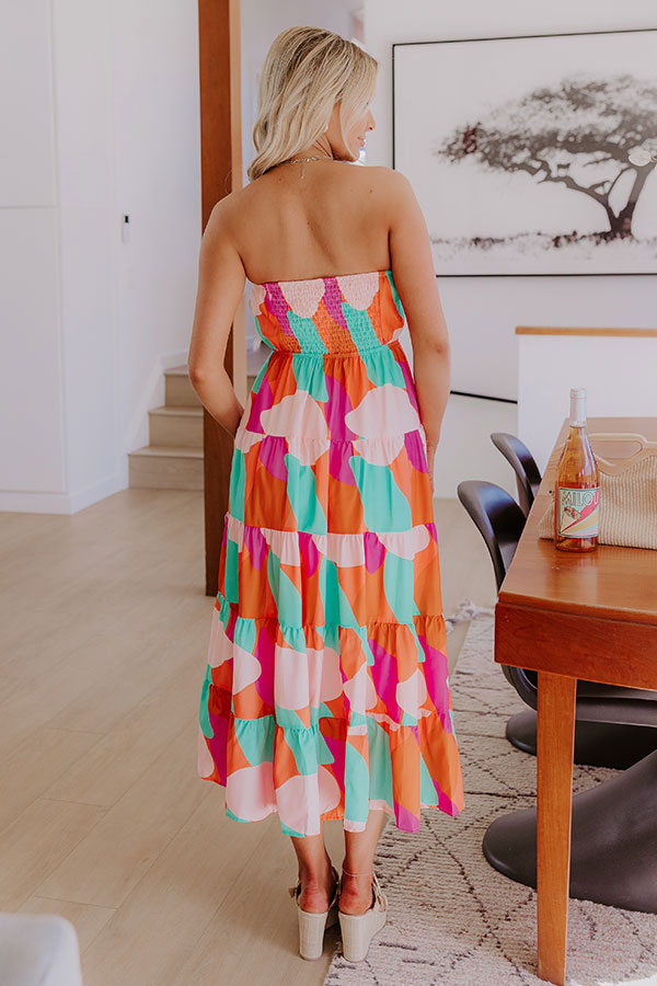 Frozen Margaritas Color Block Midi Dress