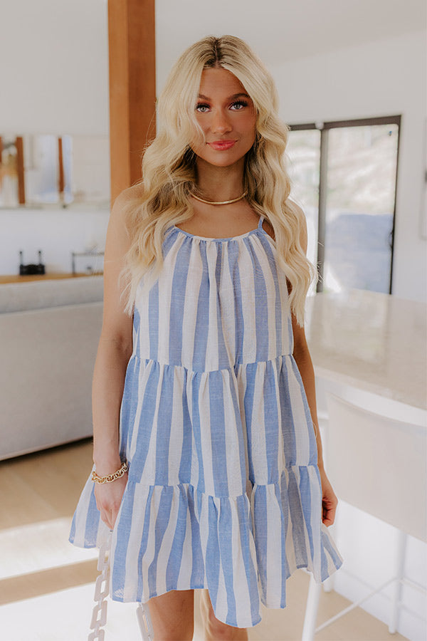 Ocean Breeze Stripe Mini Dress   