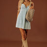 Nashville Nights Denim Mini Dress in Light Wash Image - 1