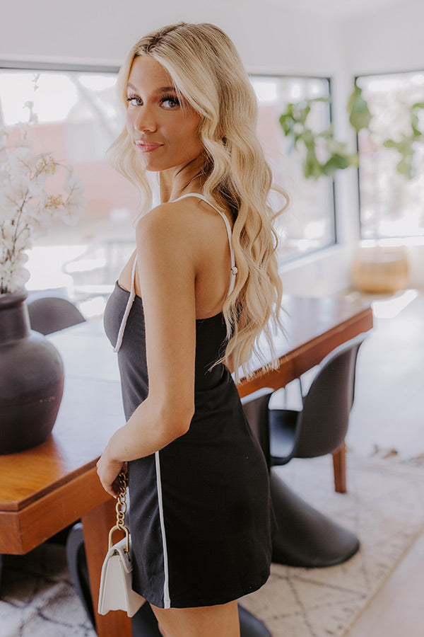 Casual Party Athleisure Mini Dress in Black L / Black Casual Party Athleisure Mini Dress in Black L / Black