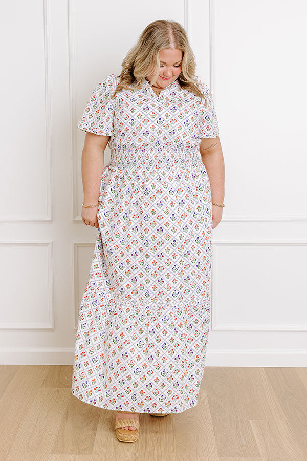 brunch dress plus size Bellini & Brunch Plus-Size Floral Smocked Maxi Dress 1X