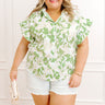 Honeysuckle Fields Floral Button Up Curves Image 1