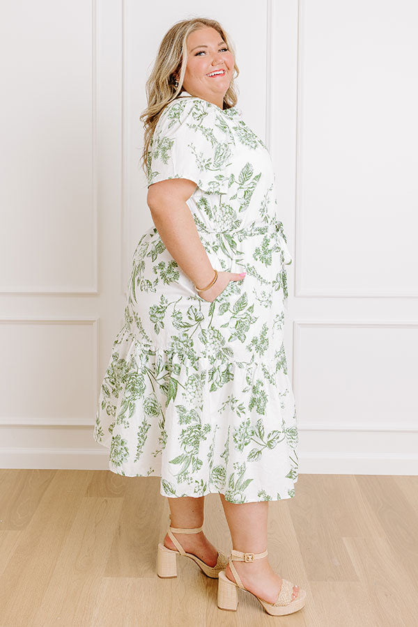 Dreamy Evenings Floral Midi Dress Curves Image 3