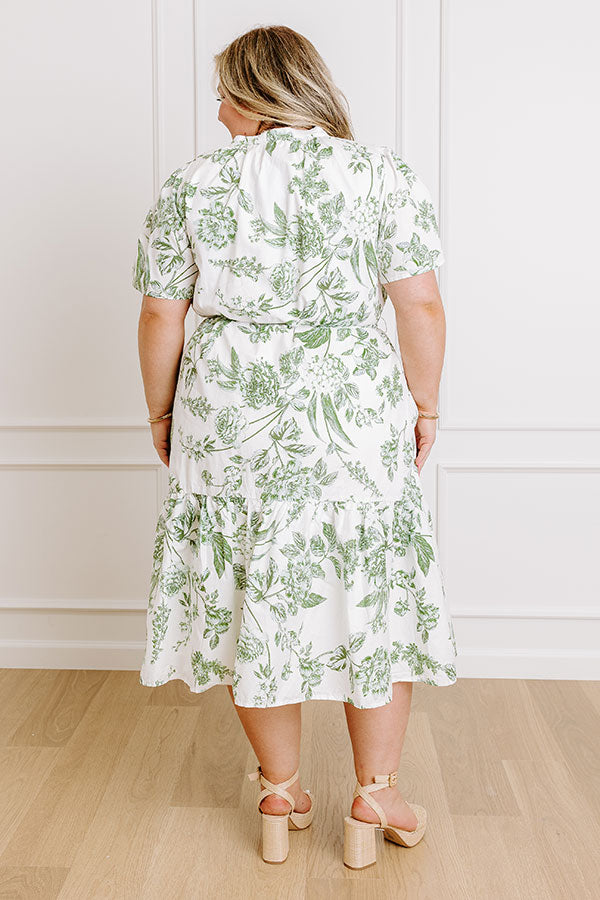 Dreamy Evenings Floral Midi Dress Curves Image 4