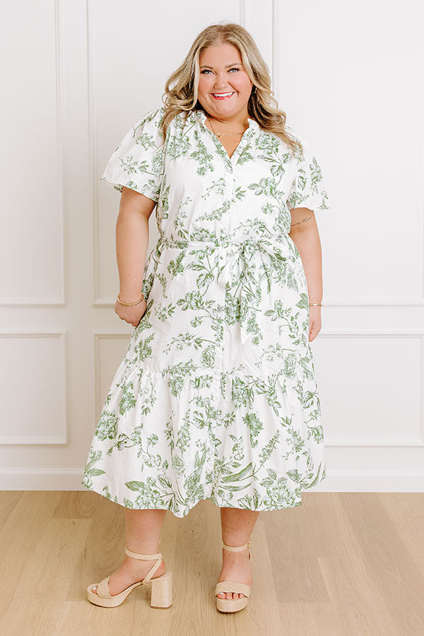Dreamy Evenings Floral Midi Dress Curves Image 5