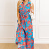 Boardwalk Stroll Floral Maxi Dress in Blue Image 1 blue Boardwalk Stroll Floral Maxi Dress in Blue 