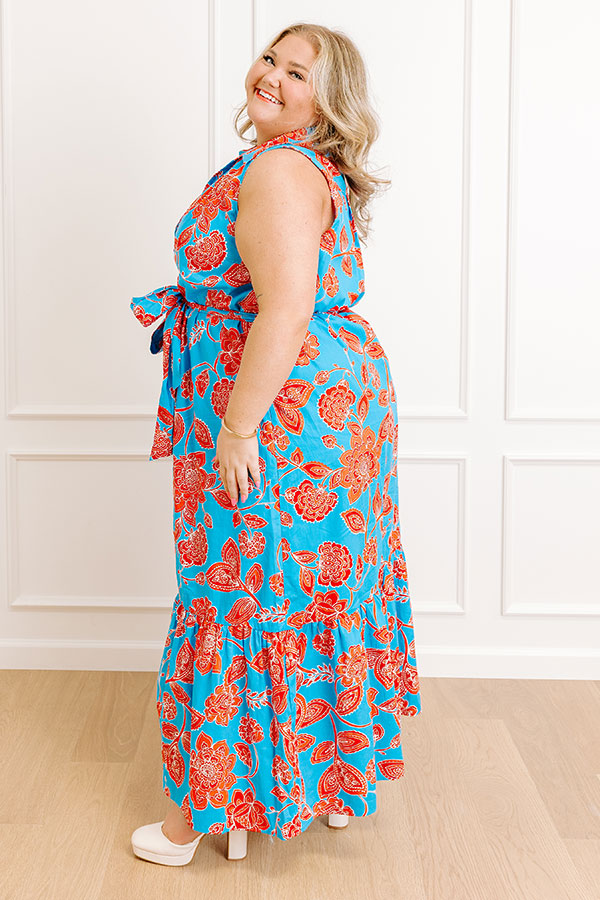 boardwalk maxi dress Boardwalk Views Linen-Blend Maxi Dress S / Light Blue