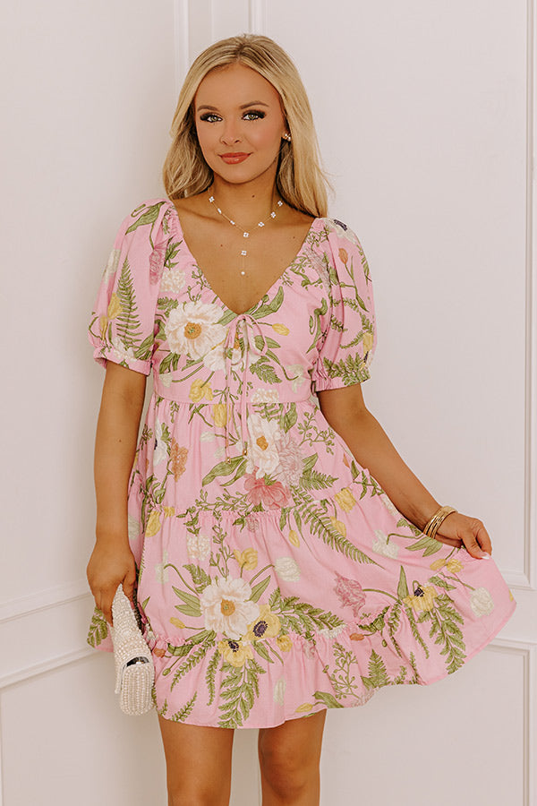 Botanical Dreams Floral Mini Dress