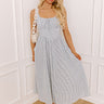 Coastal Cruise Stripe Midi Dress Image - 1