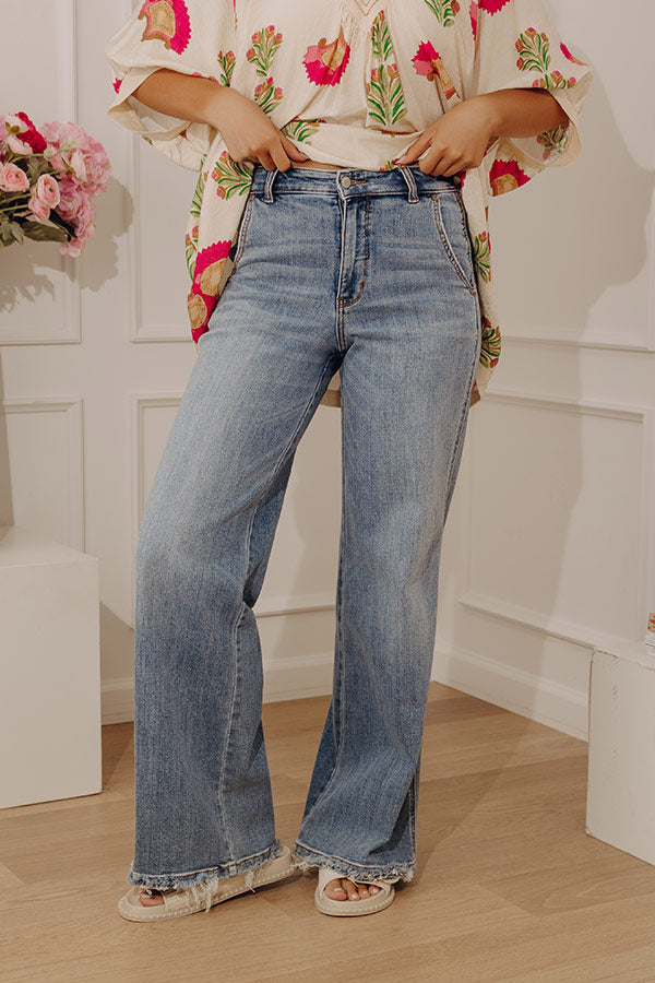 JUDY BLUE Cora High Waist Wide Leg Jean