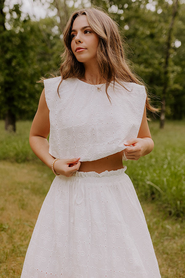 Toes In The Sand Eyelet Top