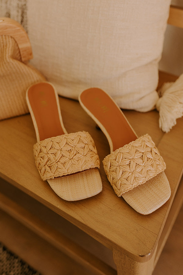 Party In Paradise Raffia Woven Heel