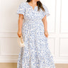 Polished Perfection Floral Maxi Dress in Royal Blue Curves Image 1