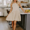 Always In Style Denim Mini Dress in Beige Image 1