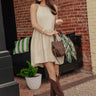 Always In Style Denim Mini Dress in Beige Image - 1