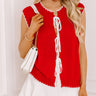 Block Party Cutie Front Tie Knit Top Image 1 red Block Party Cutie Front Tie Knit Top 