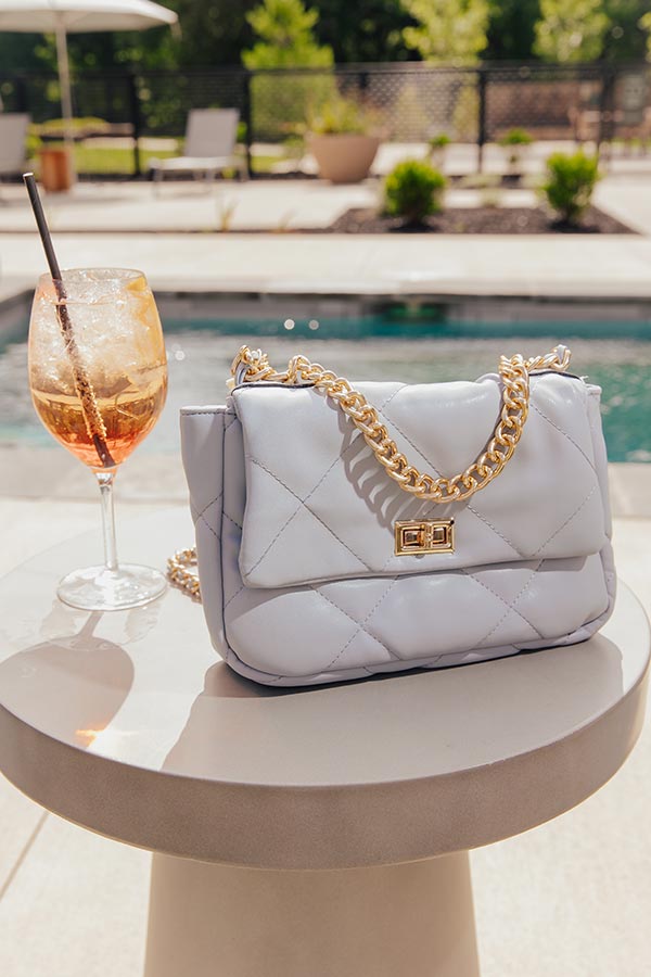 Sunday Chic Faux Leather Quilted Purse