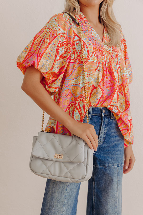 Sunday Chic Faux Leather Quilted Purse Image - 1