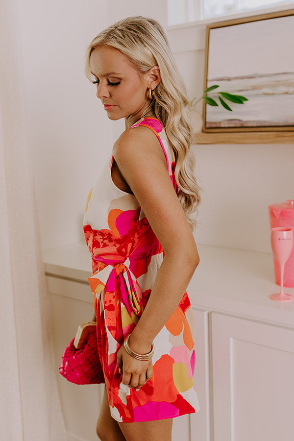 Baja Holiday One Shoulder Mini Dress in Pink Baja Holiday One Shoulder Mini Dress in Pink