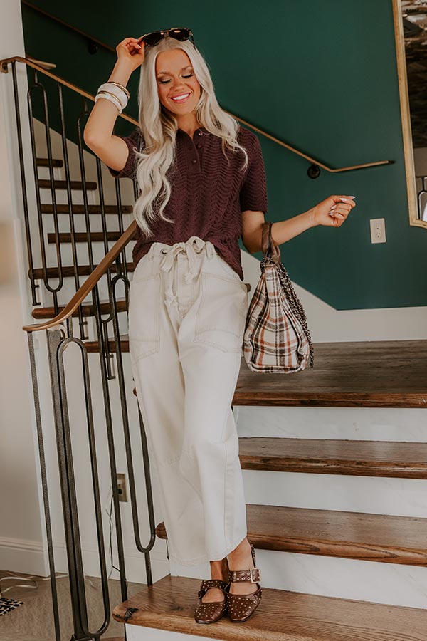 The Aurora High Waist Cargo Barrel Leg Jean