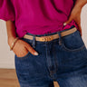 Final Touch Faux Leather Belt in Warm Taupe Image - 1
